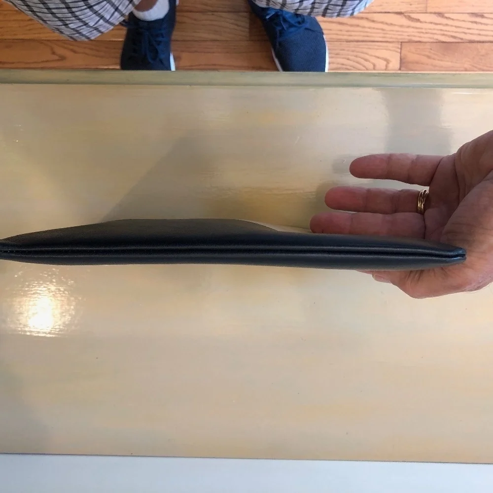 Celine  Zip Two Tone Tan and Black Leather Clutch - Picture 6 of 7